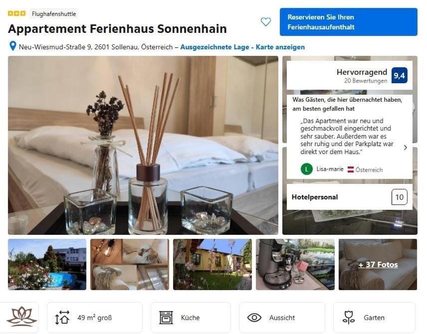 Appartement Ferienhaus Sonnenhain Sollenau Exterior foto
